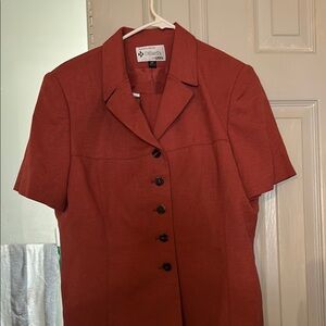 Rust Skirt Set with Tailored Silhouette